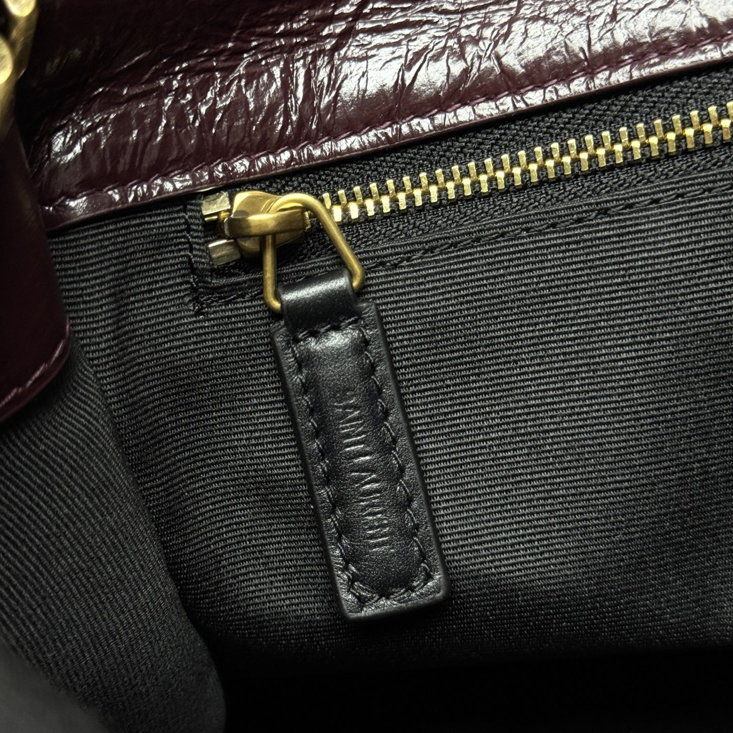 Saint Laurent YSL NIKI MEDIUM IN VINTAGE LEATHER Wine - Bag