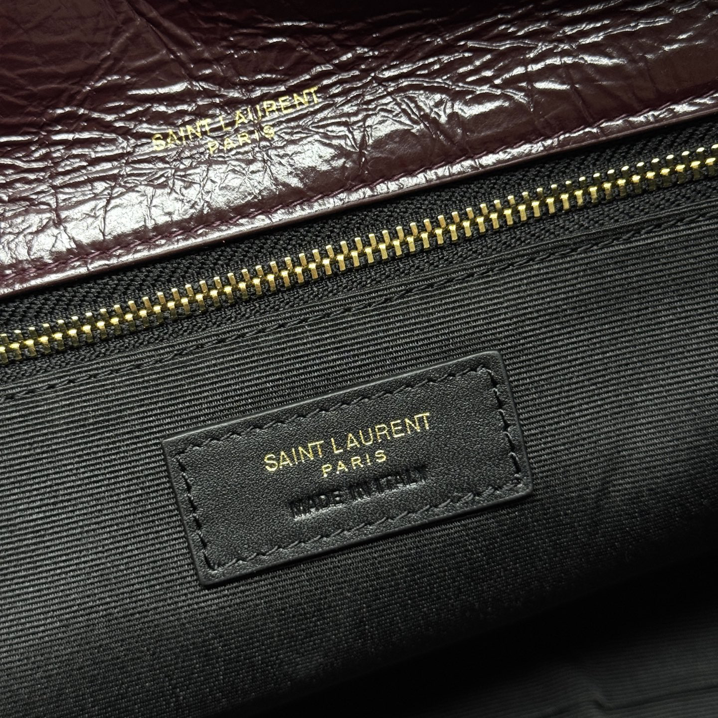 Saint Laurent YSL NIKI MEDIUM IN VINTAGE LEATHER Wine - Bag