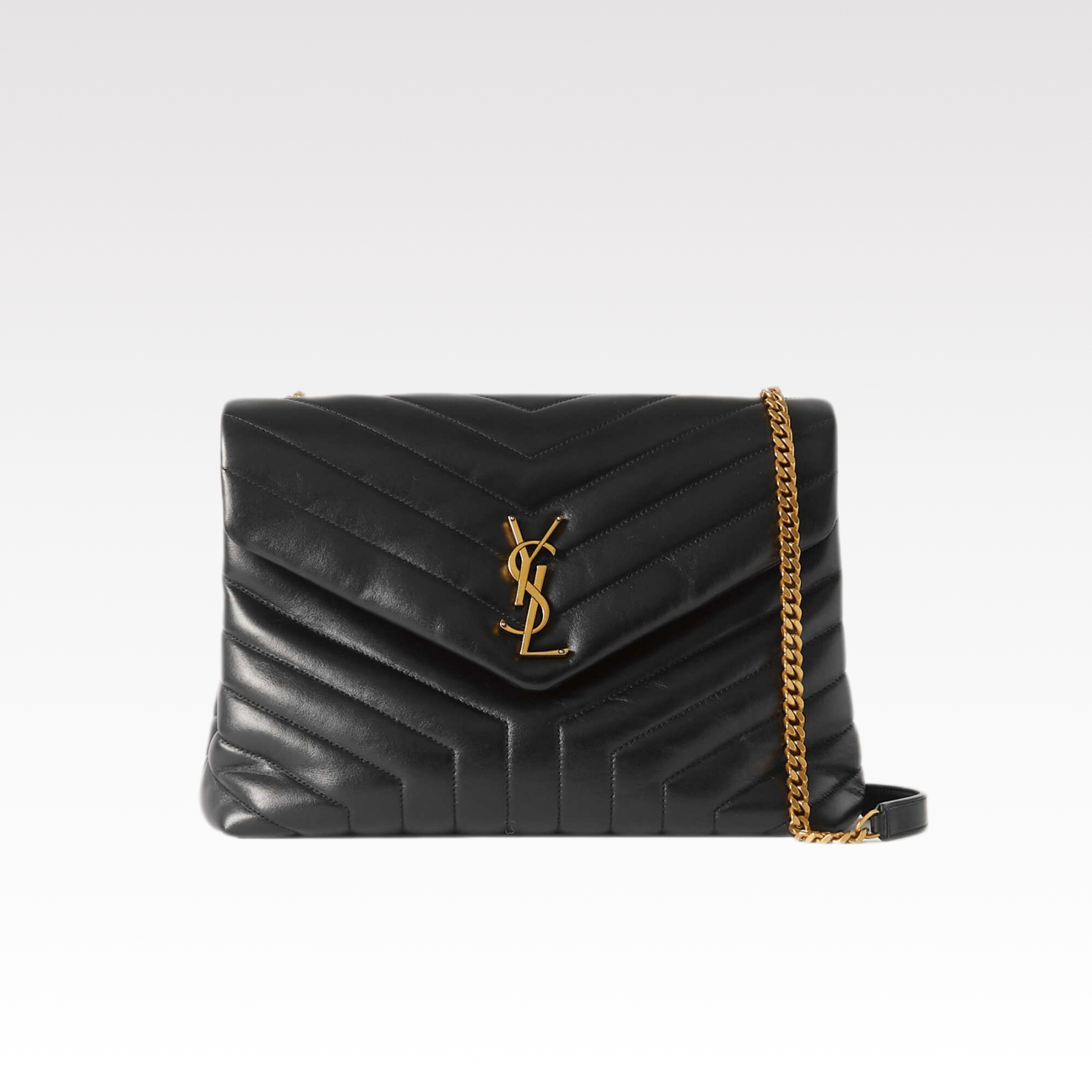 SAINT LAURENT Loulou medium quilted leather shoulder bag black - Bag