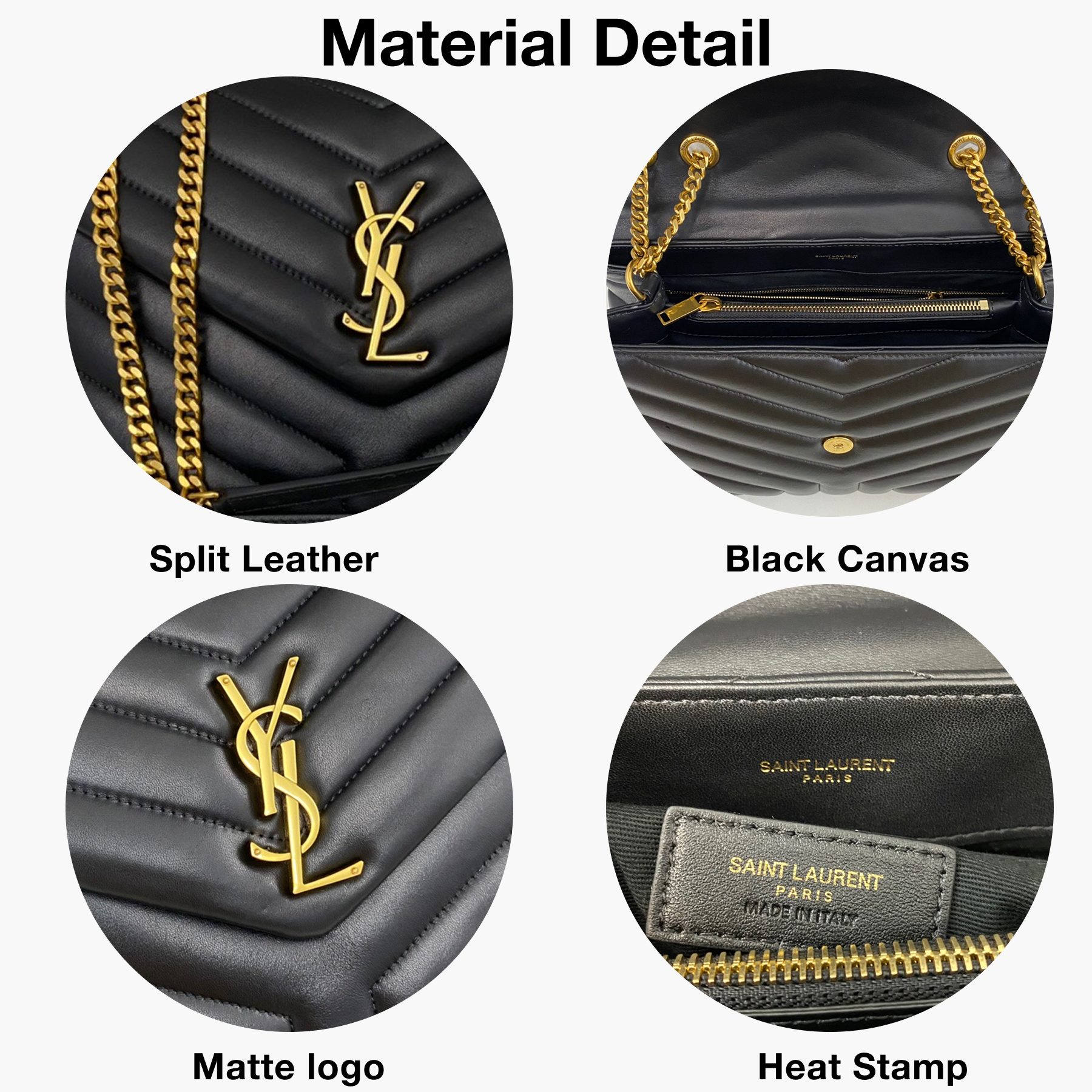 SAINT LAURENT Loulou medium quilted leather shoulder bag black - Bag