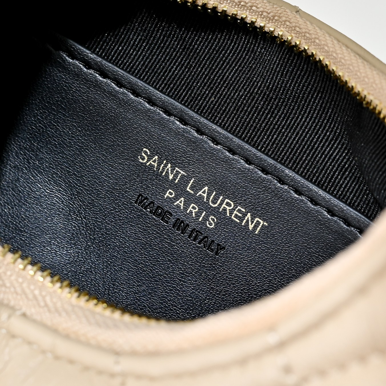 [TOP]Saint Laurent YSL IICARINO in quilted suede Hobo Bag - DARK BEIGE