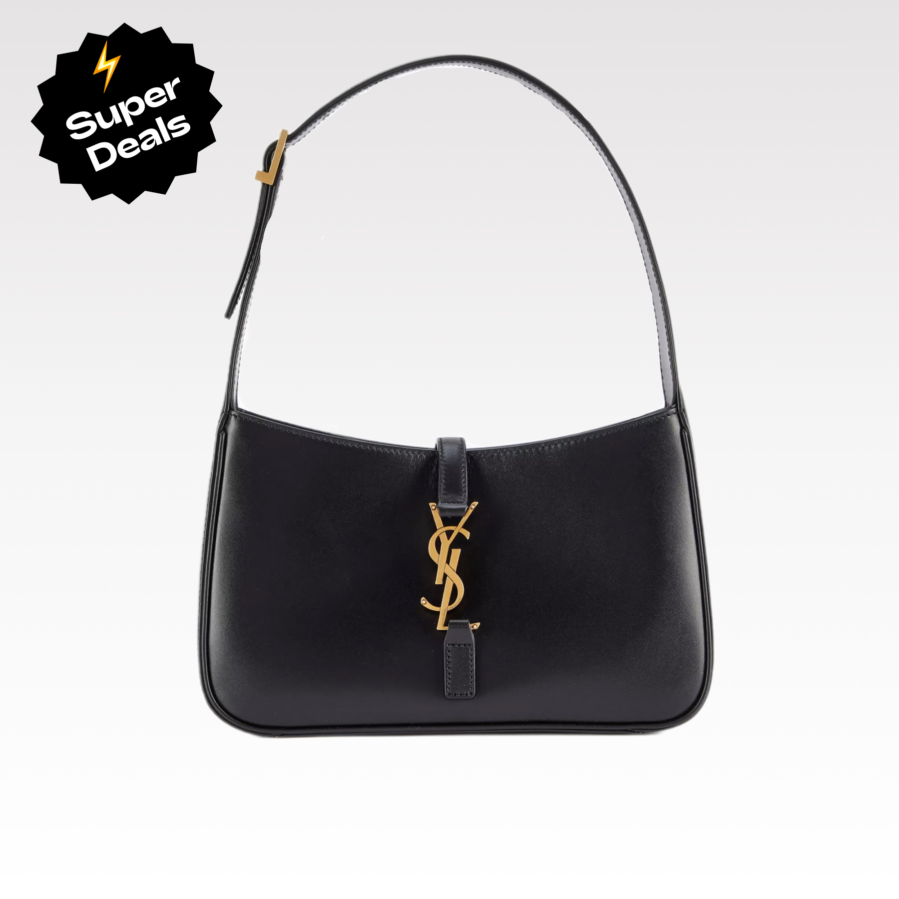 SAINT LAURENT YSL Croc-Embossed Le 5 à 7 Hobo Bag