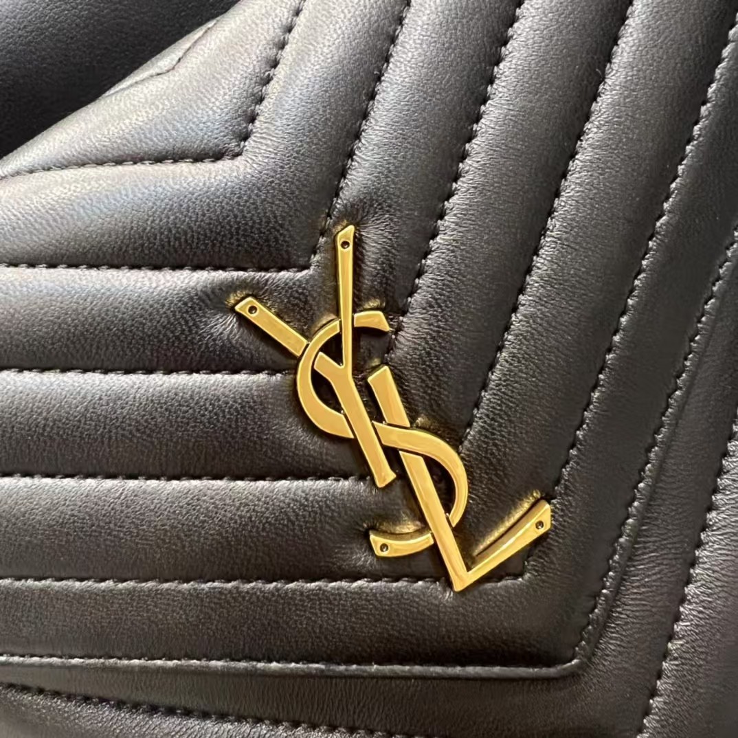 [TOP]Saint Laurent Joe Backpack Matelasse Chevron Leather Black - Bag
