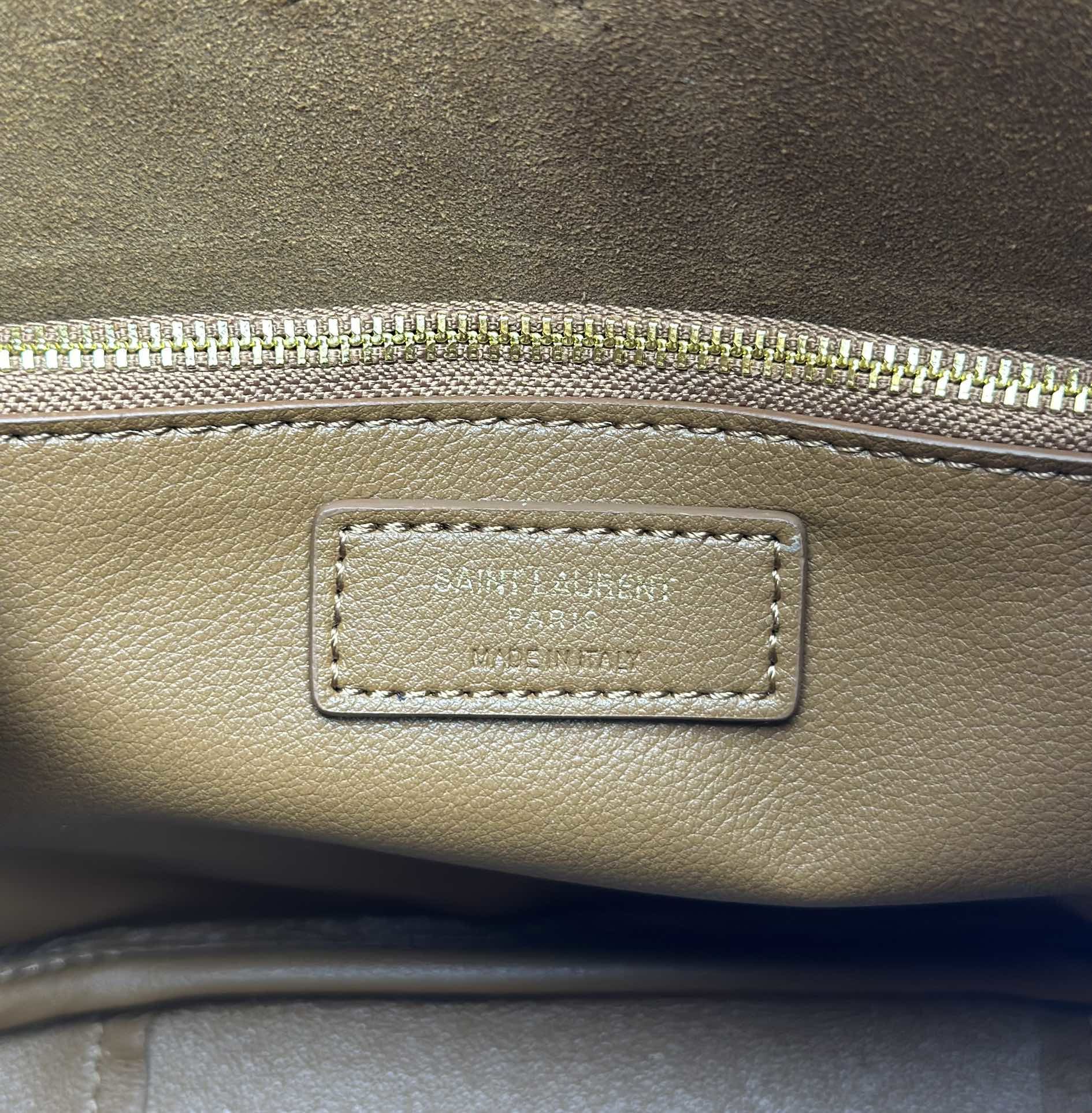 Saint Laurent LE 5 À 7 small bag in soft python Brown - Bag