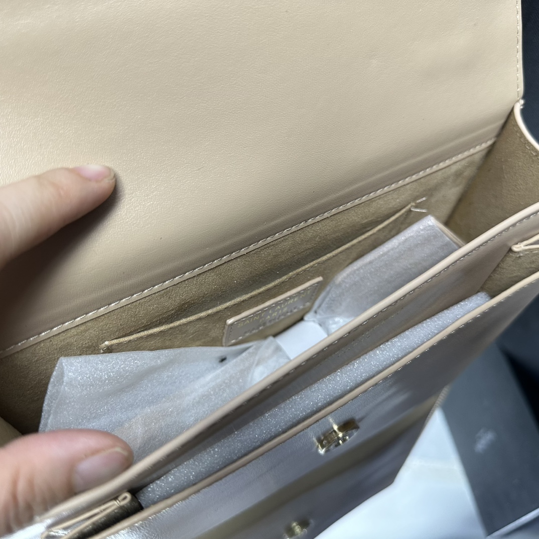 Saint Laurent YSL Sunset medium leather cross-body bag Dark Beige - Bag