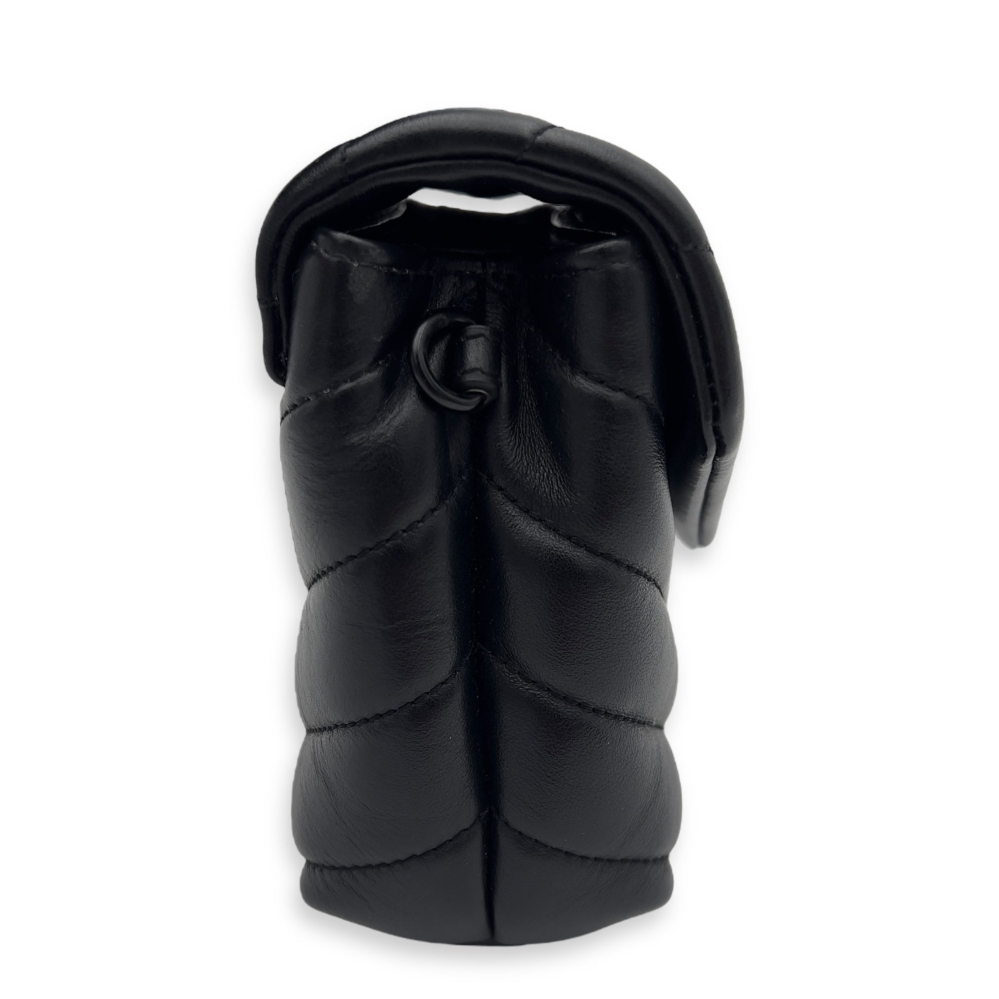 Loulou Shoulder Bag Black in Calfskin, Acetate hardware