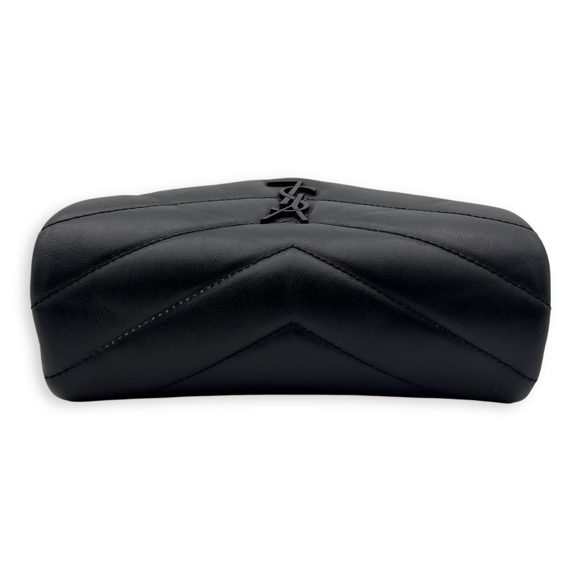 Loulou Shoulder Bag Black in Calfskin, Acetate hardware