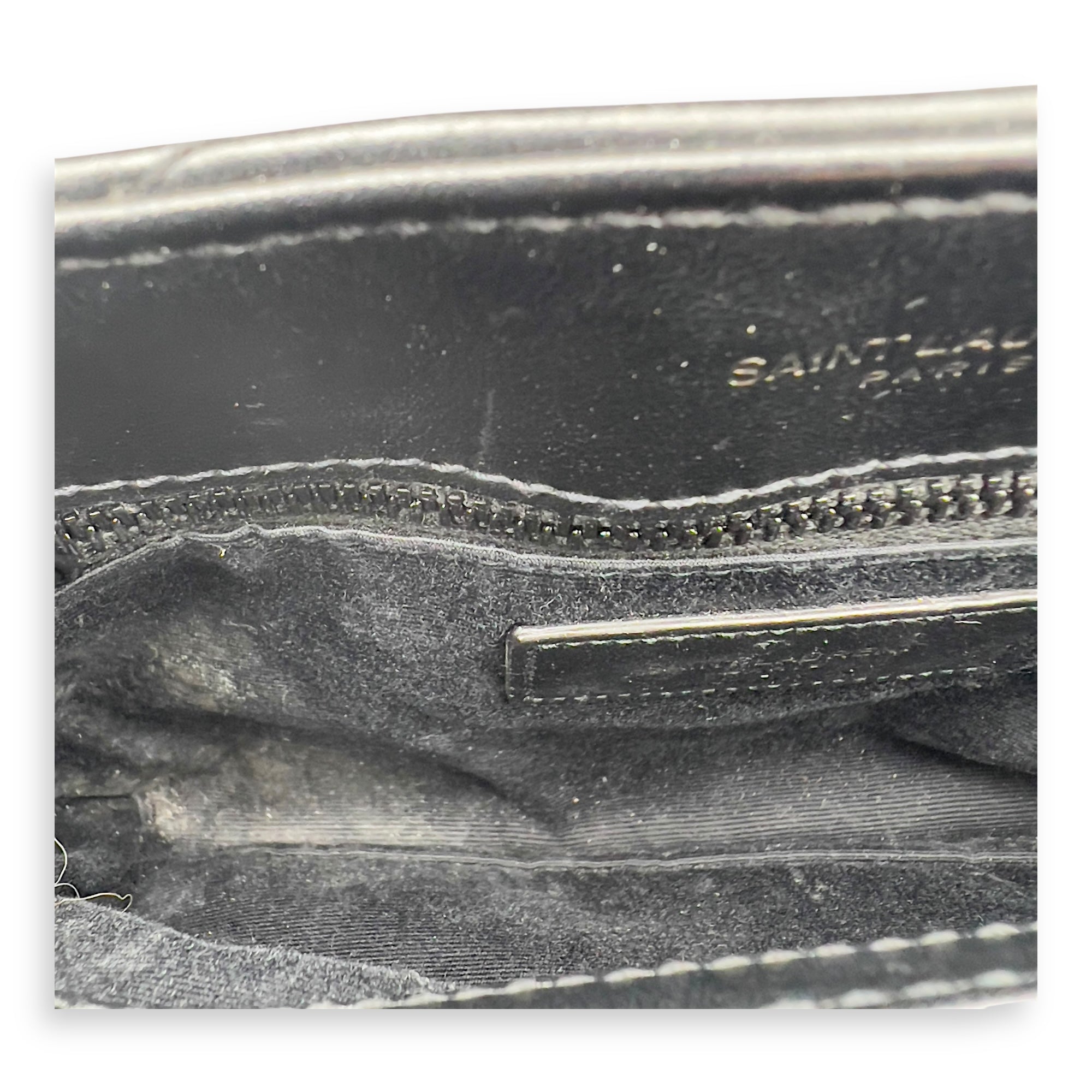 Loulou Shoulder Bag Black in Calfskin, Acetate hardware