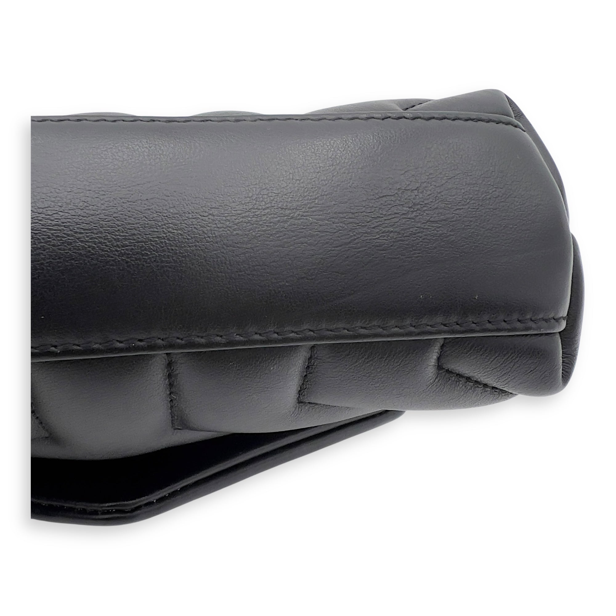 Loulou Shoulder Bag Black in Calfskin, Acetate hardware