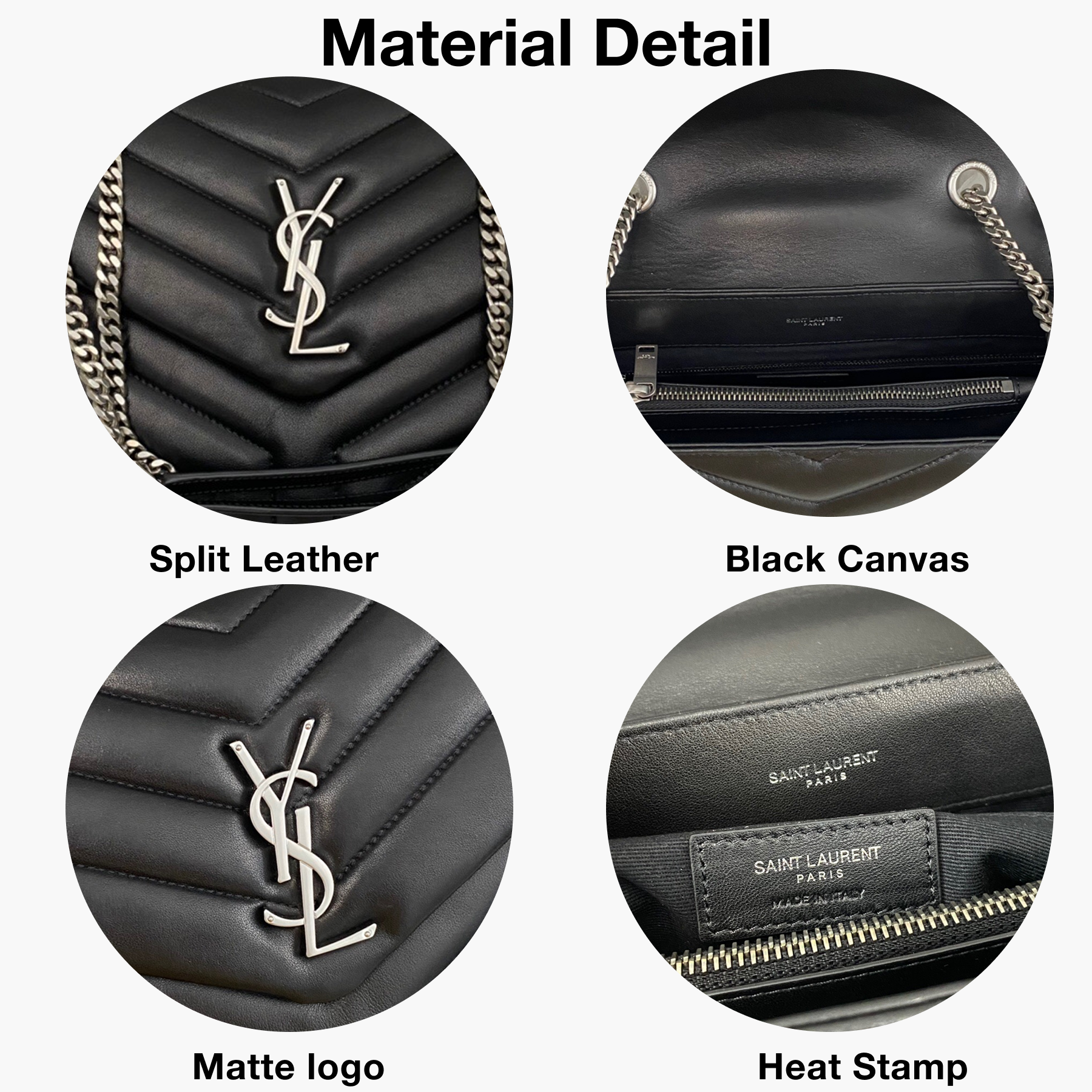 SAINT LAURENT Loulou medium quilted leather shoulder bag black - Bag