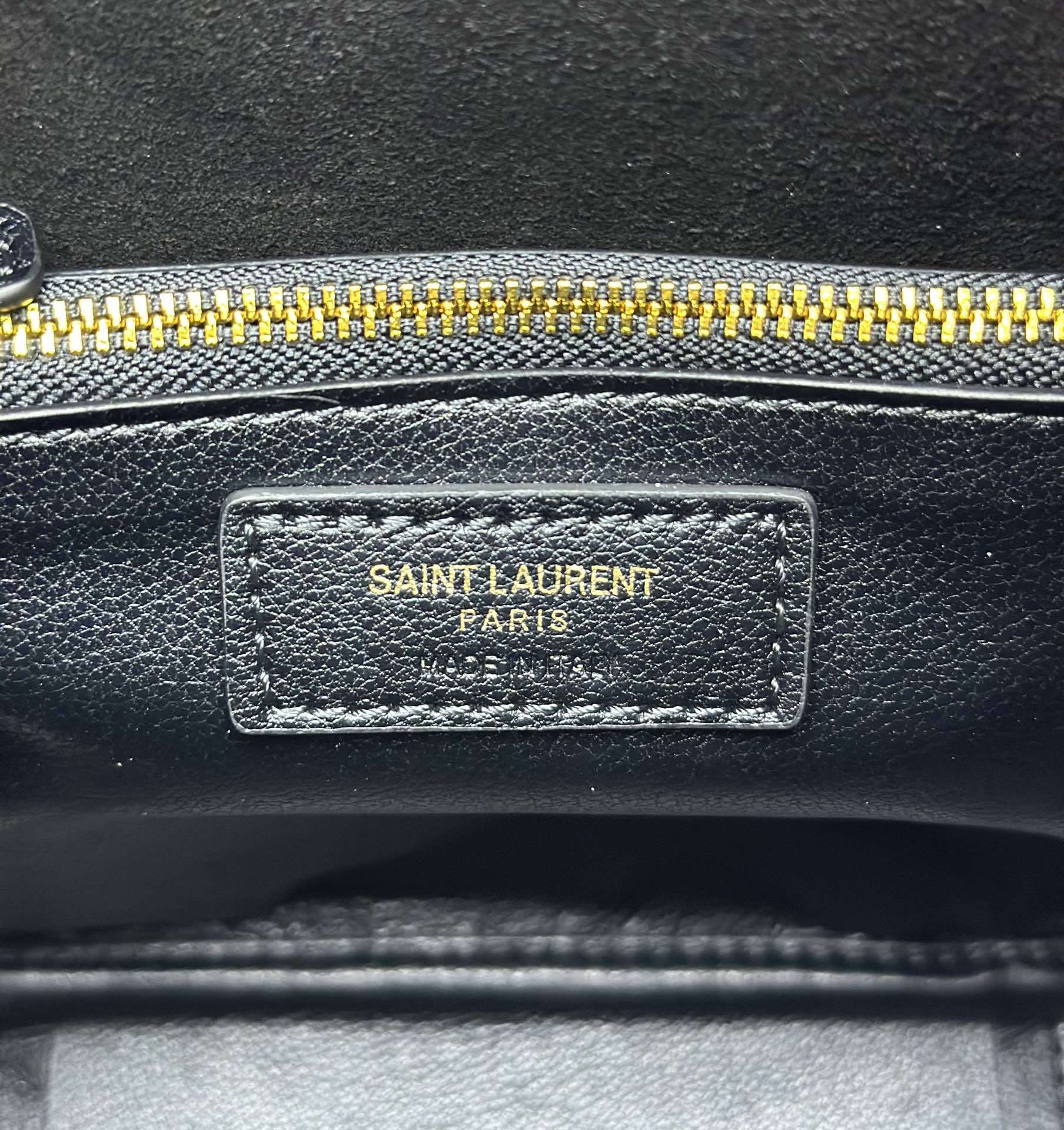 Saint Laurent LE 5 À 7 small bag in soft python Black - Bag