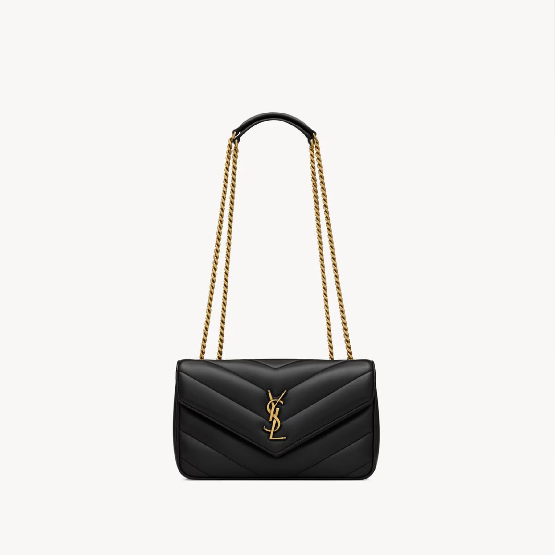 SAINT LAURENT LOULOU in MATELASSÉ Lambskin - Black