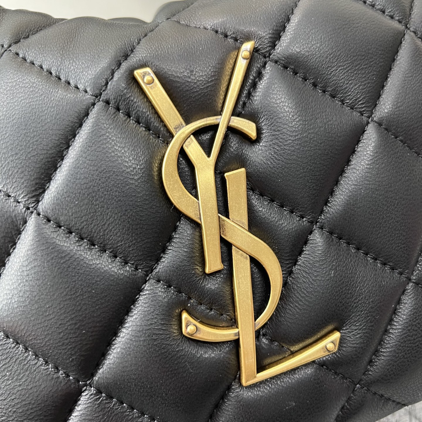 Saint Laurent YSL ICARINO in quilted nappa Hobo Bag - Black