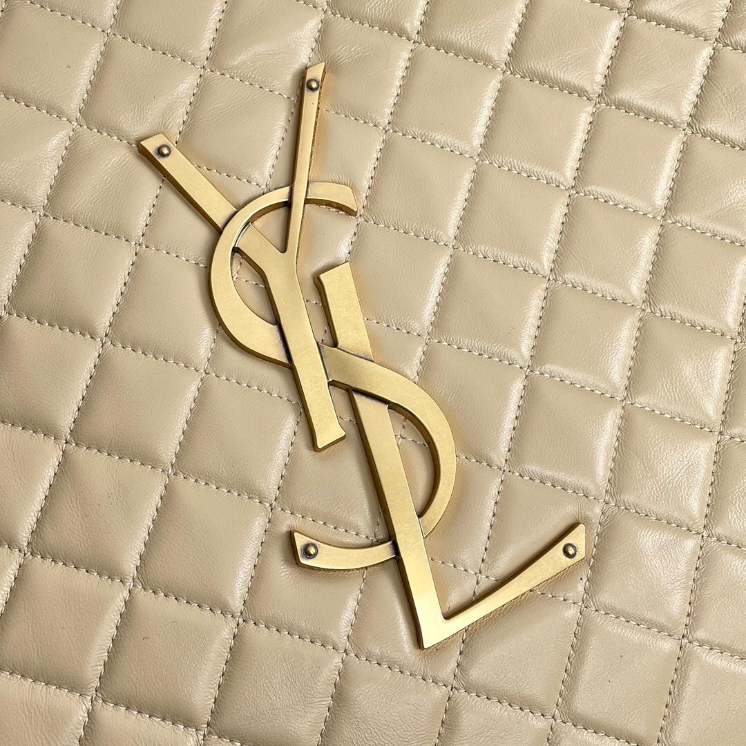 SAINT LAURENT ICARE MAXI SHOPPING BAG IN QUILTED Calfskin APRICOT - Bag