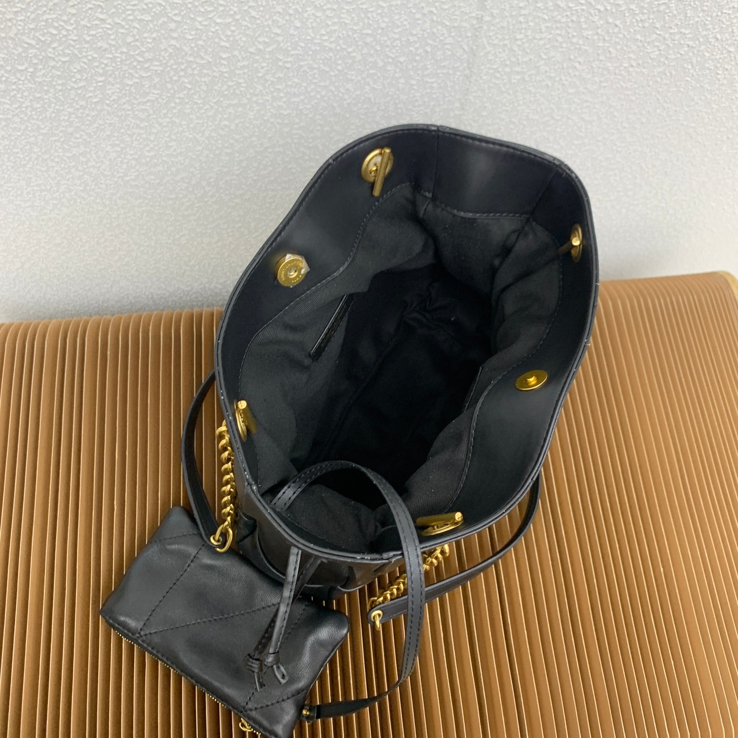 Saint Laurent JAMIE 4.3 Small Pochon Calfskin chain bag