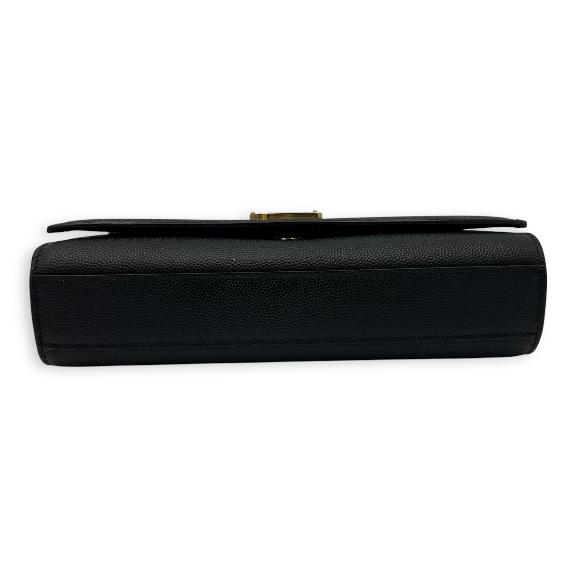 Kate Black Crossbody Bag in Calfskin, Gold hardware