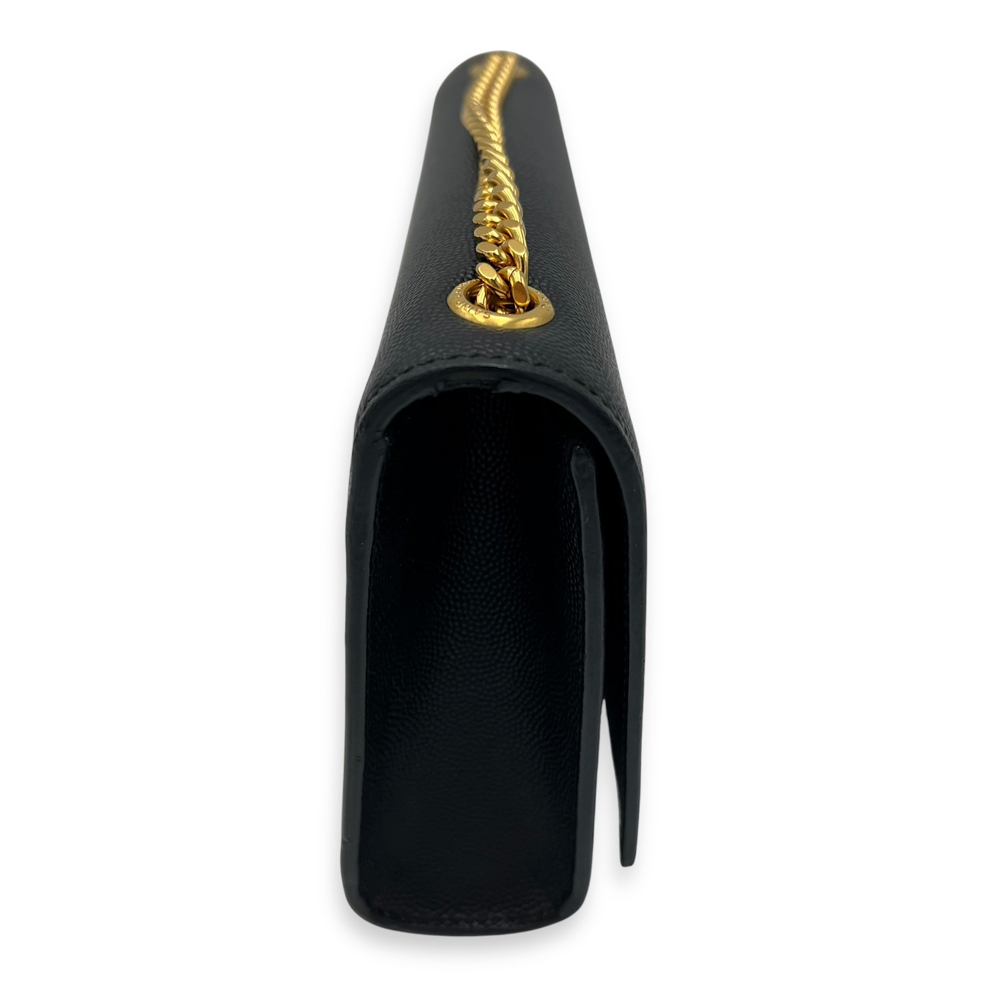 Kate Black Crossbody Bag in Calfskin, Gold hardware