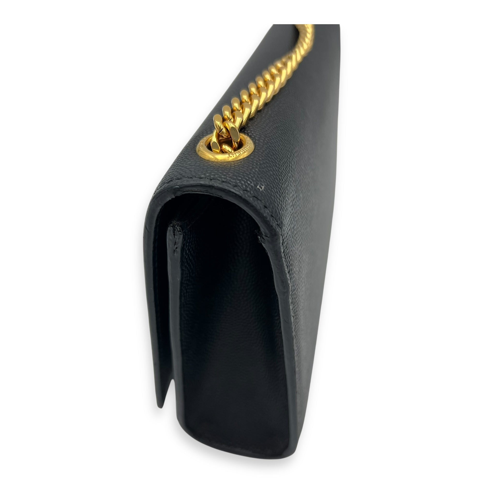 Kate Black Crossbody Bag in Calfskin, Gold hardware
