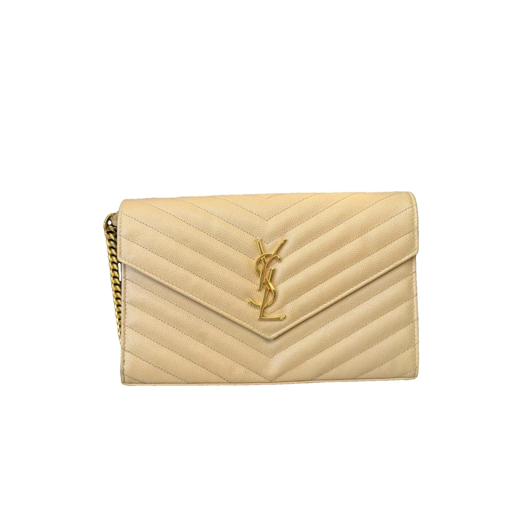 Saint Laurent YSL Cassandre Envelope - Dust Gray