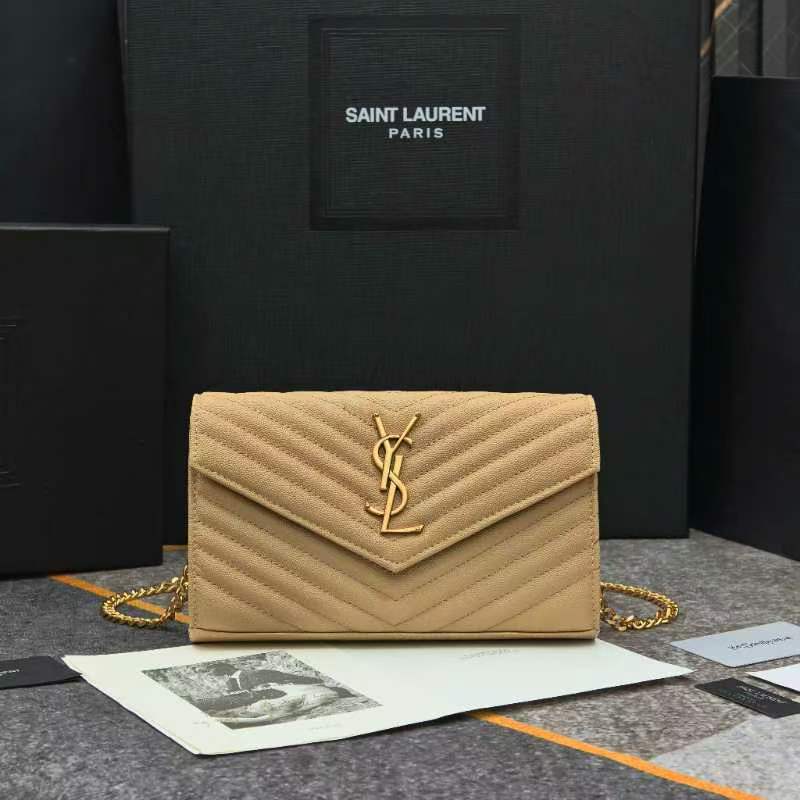 Saint Laurent YSL Cassandre Envelope - Dust Gray