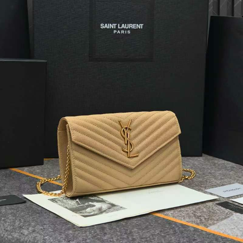 Saint Laurent YSL Cassandre Envelope - Dust Gray