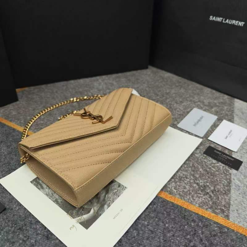 Saint Laurent YSL Cassandre Envelope - Dust Gray