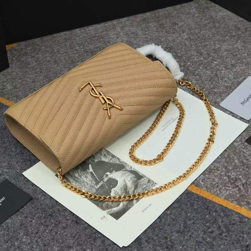Saint Laurent YSL Cassandre Envelope - Dust Gray