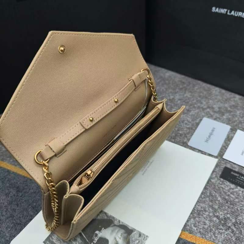 Saint Laurent YSL Cassandre Envelope - Dust Gray