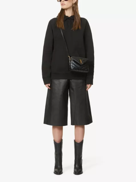 [TOP] SAINT LAURENT Loulou Toy quilted leather shoulder bag black - Bag
