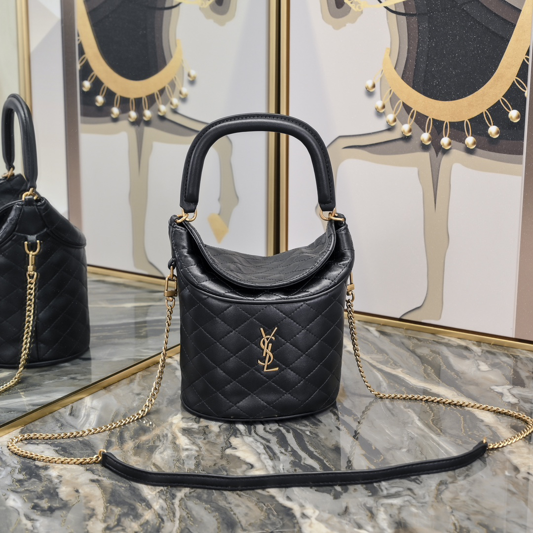 SAINT LAURENT YSL GABY bucket bag in lambskin - Bag