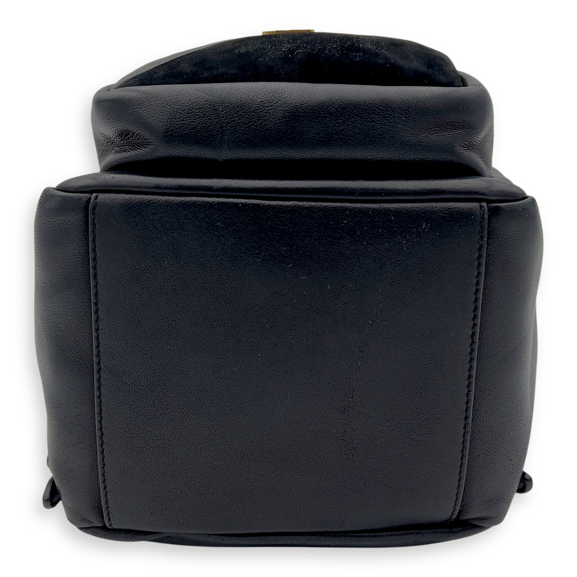 Jamie Black Backpack in Lambskin, Gold hardware