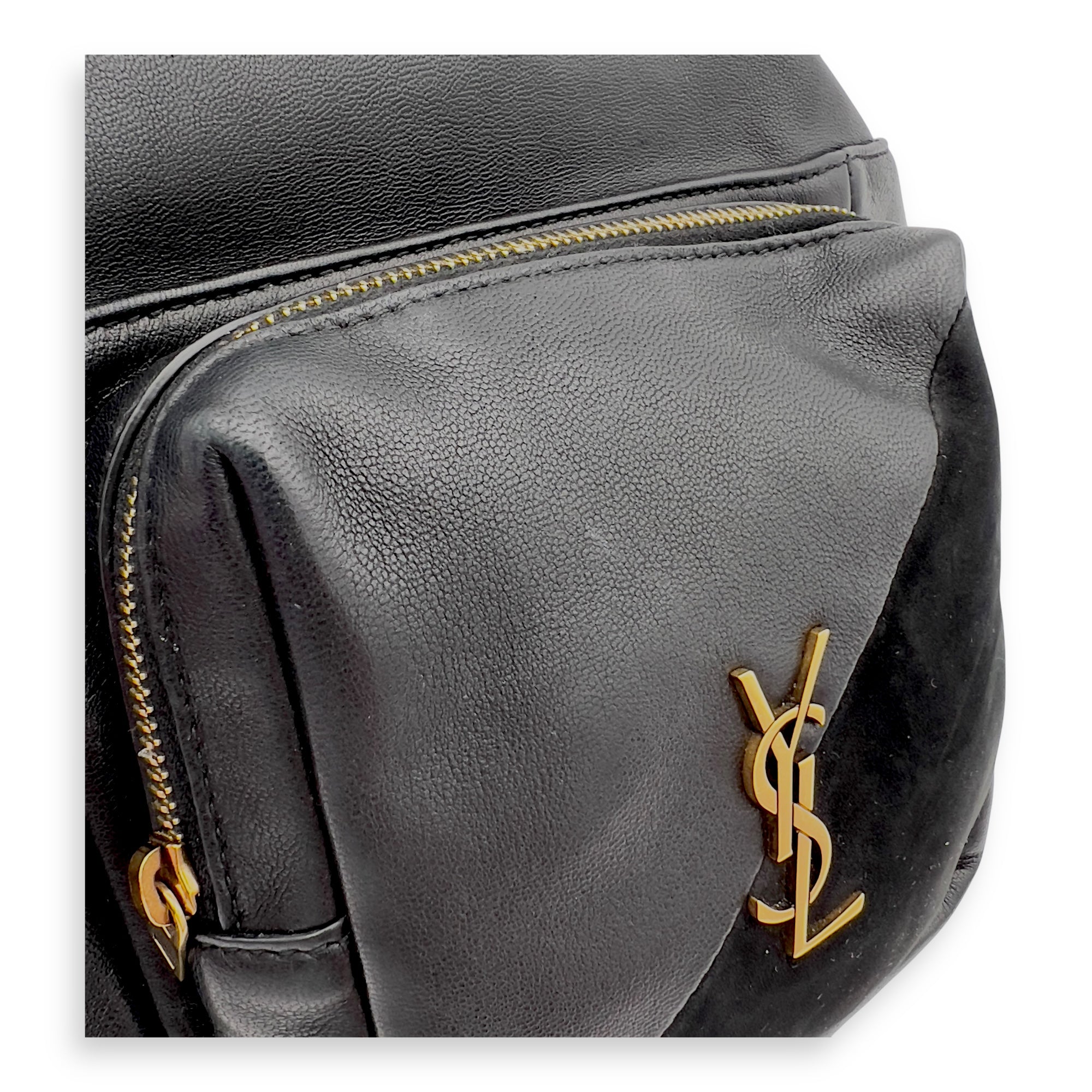 Jamie Black Backpack in Lambskin, Gold hardware