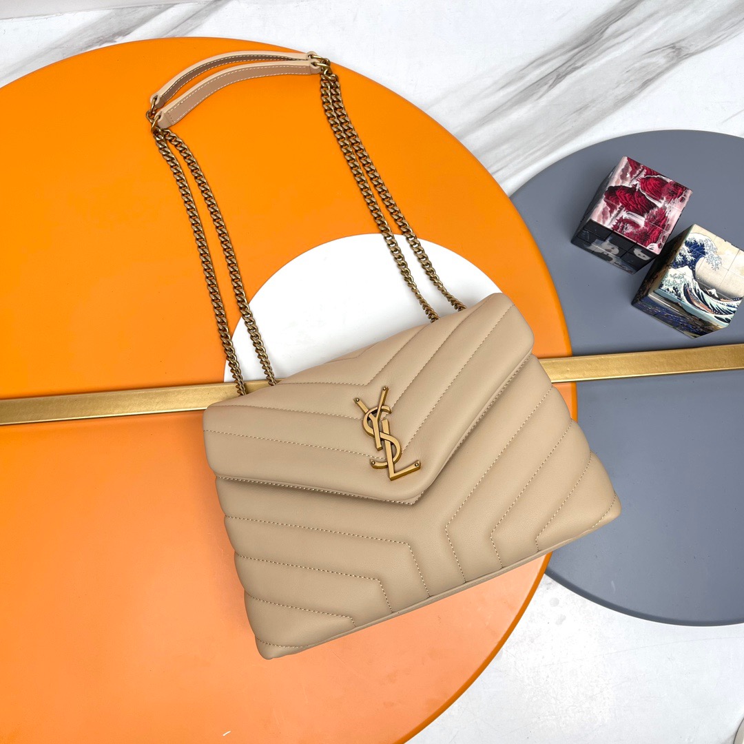 [TOP] SAINT LAURENT Loulou small quilted leather shoulder bag