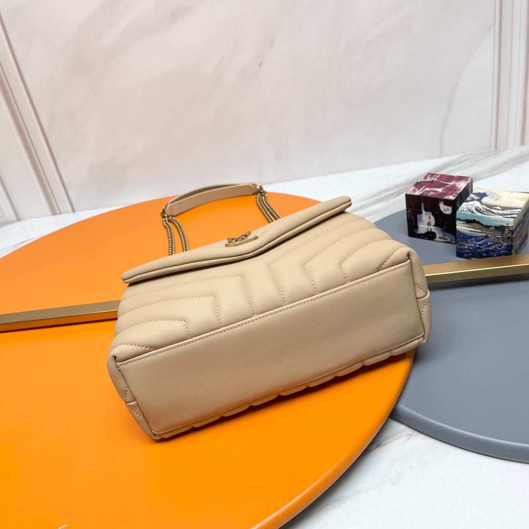 [TOP] SAINT LAURENT Loulou small quilted leather shoulder bag