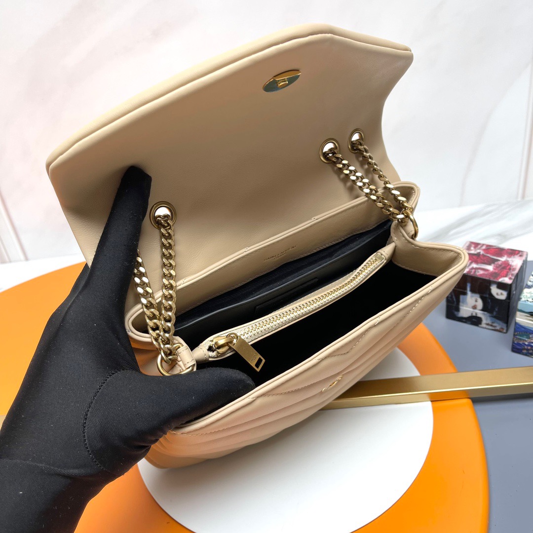 [TOP] SAINT LAURENT Loulou small quilted leather shoulder bag