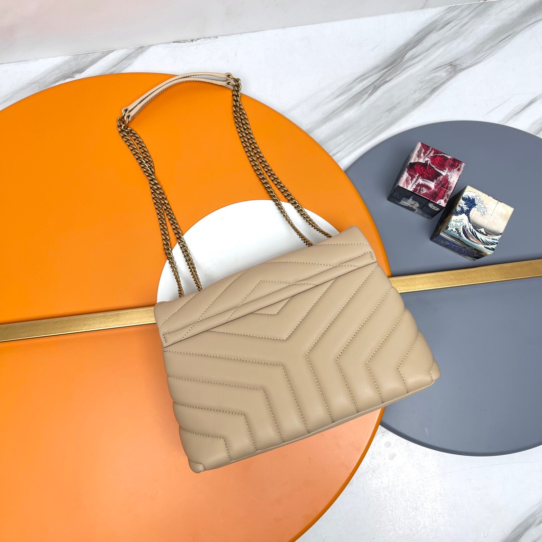 [TOP] SAINT LAURENT Loulou small quilted leather shoulder bag