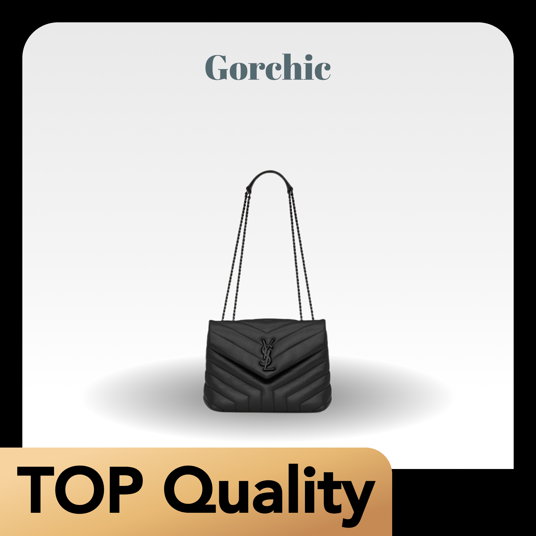 [TOP] SAINT LAURENT Loulou medium quilted leather shoulder bag black Bag-Black hardware