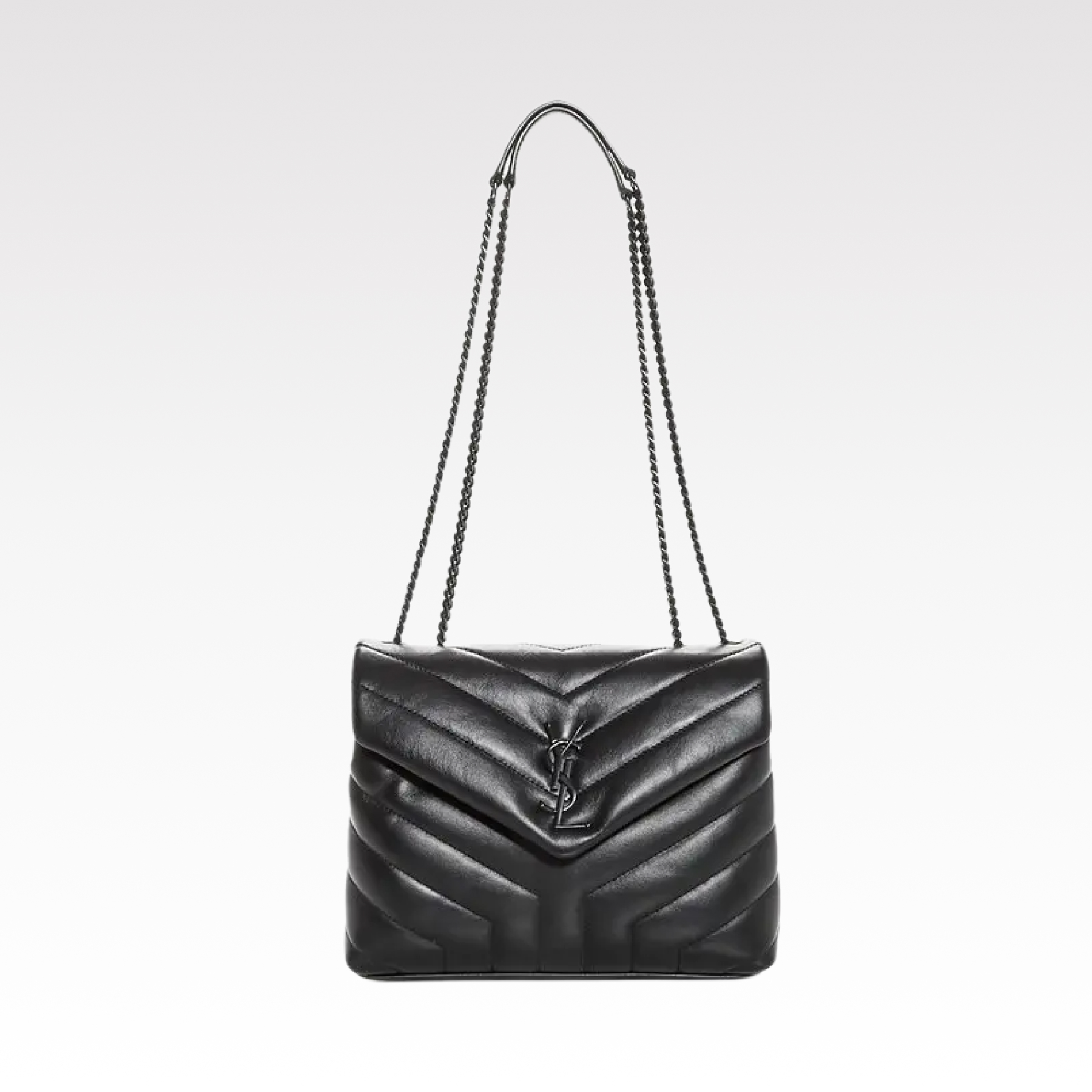 [TOP]SAINT LAURENT Loulou Quilted Leather Shoulder Bag Black - Bag