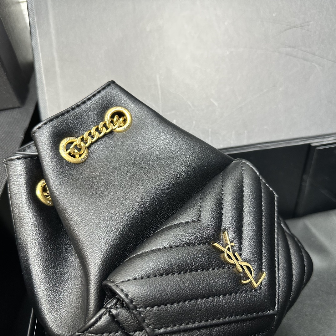 Saint Laurent JOE backpack in Calfskin Black - Bag