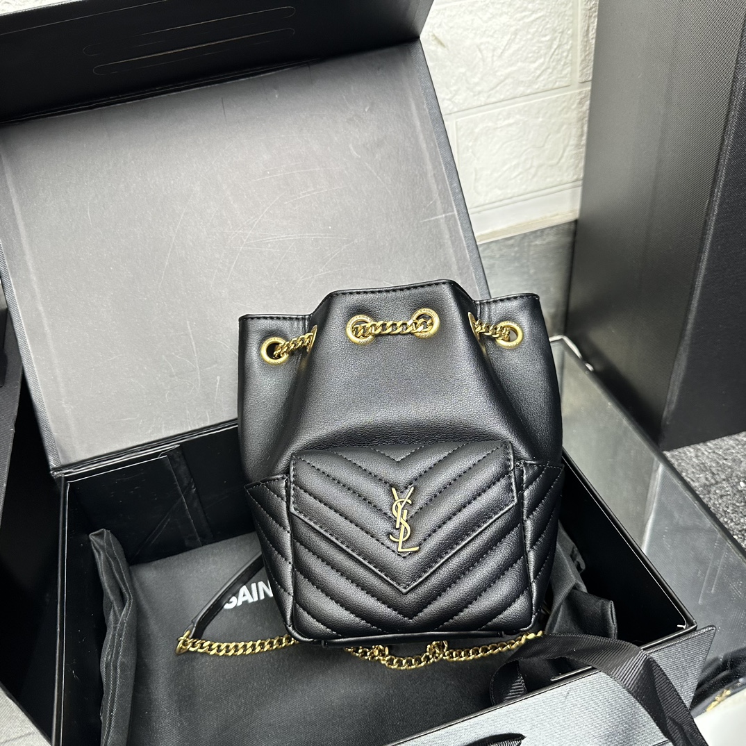 Saint Laurent JOE backpack in Calfskin Black - Bag