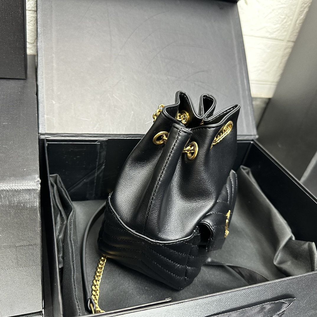 Saint Laurent JOE backpack in Calfskin Black - Bag