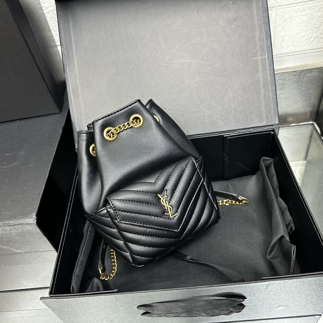 Saint Laurent JOE backpack in Calfskin Black - Bag