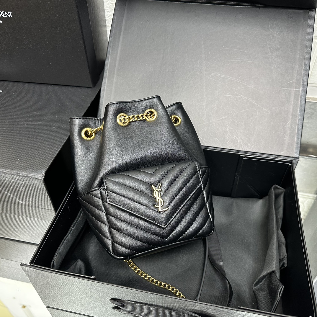 Saint Laurent JOE backpack in Calfskin Black - Bag