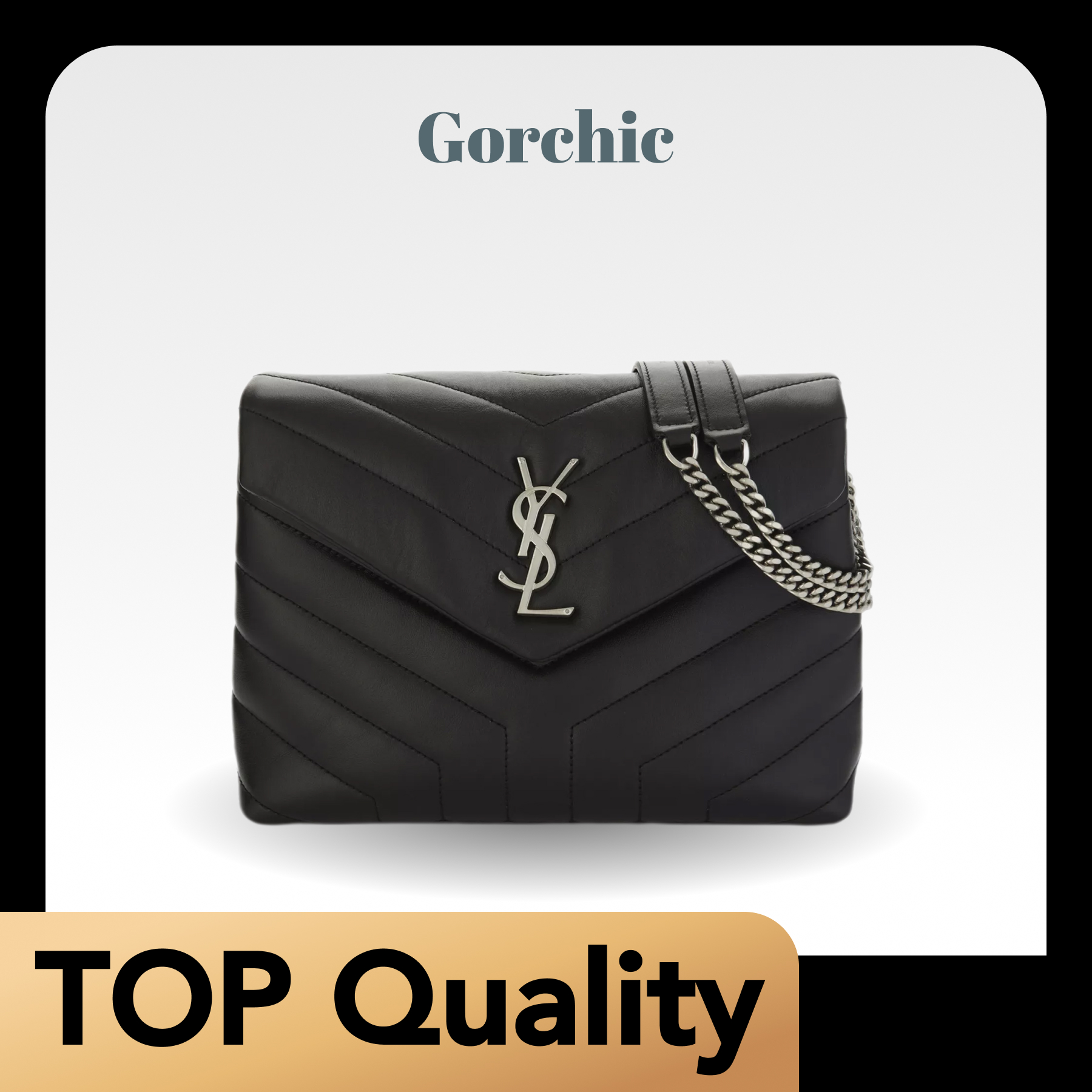 [TOP] SAINT LAURENT Loulou Small Quilted Leather Black Sliver Hardware Shoulder Bag