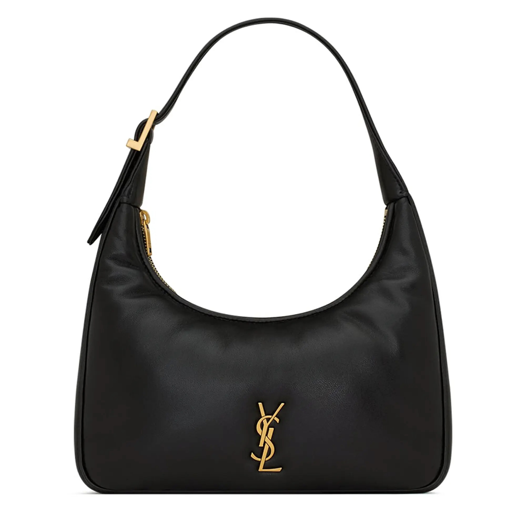 Saint Laurent YSL Calypso Mini Hobo Lambskin Bag - Black