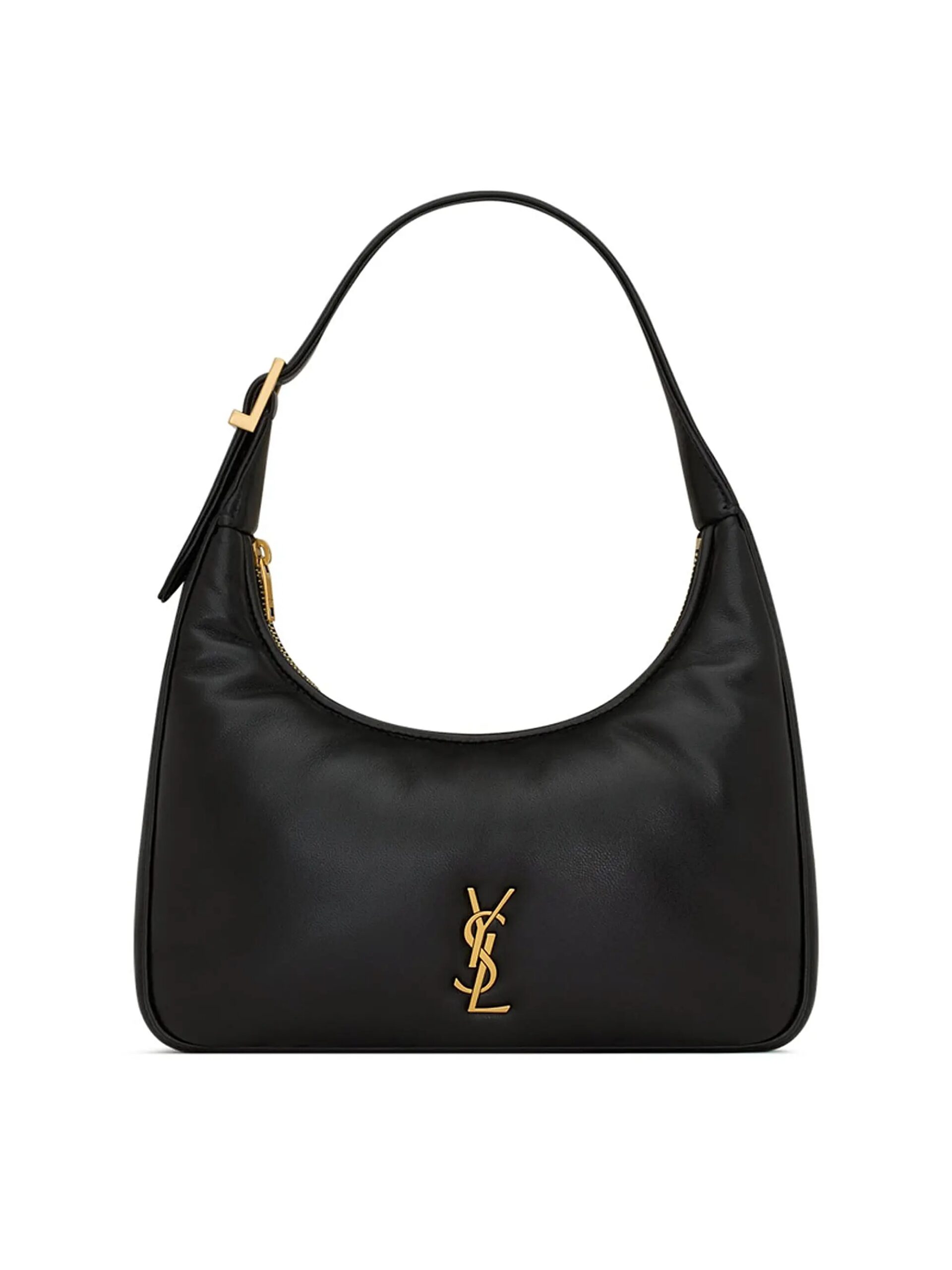 Saint Laurent YSL Calypso Mini Hobo Lambskin Bag - Black