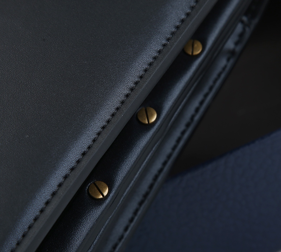 Saint Laurent YSL Cassandra Monogram Clasp Leather Crossbody Black - Bag