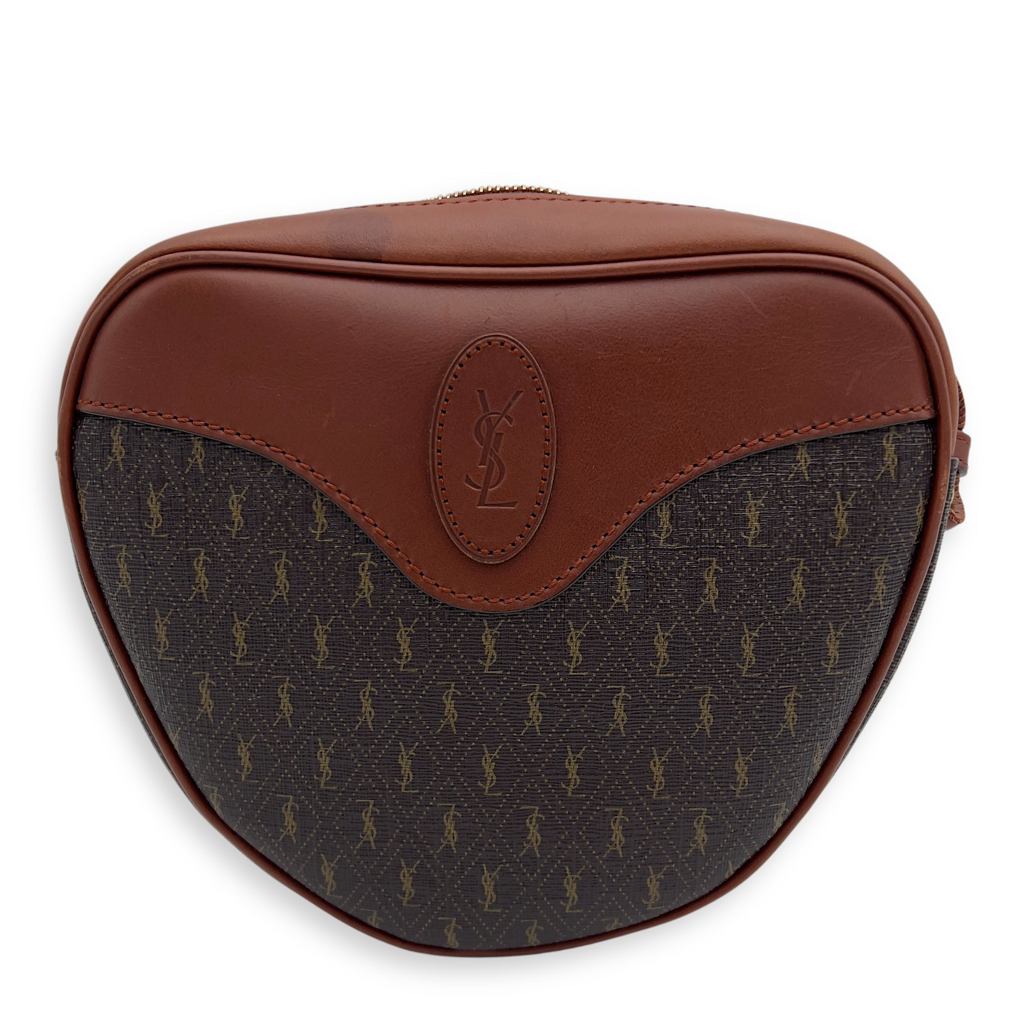 Mongramme Heart Crossbody Bag Black in Coated Canvas, Gold hardware