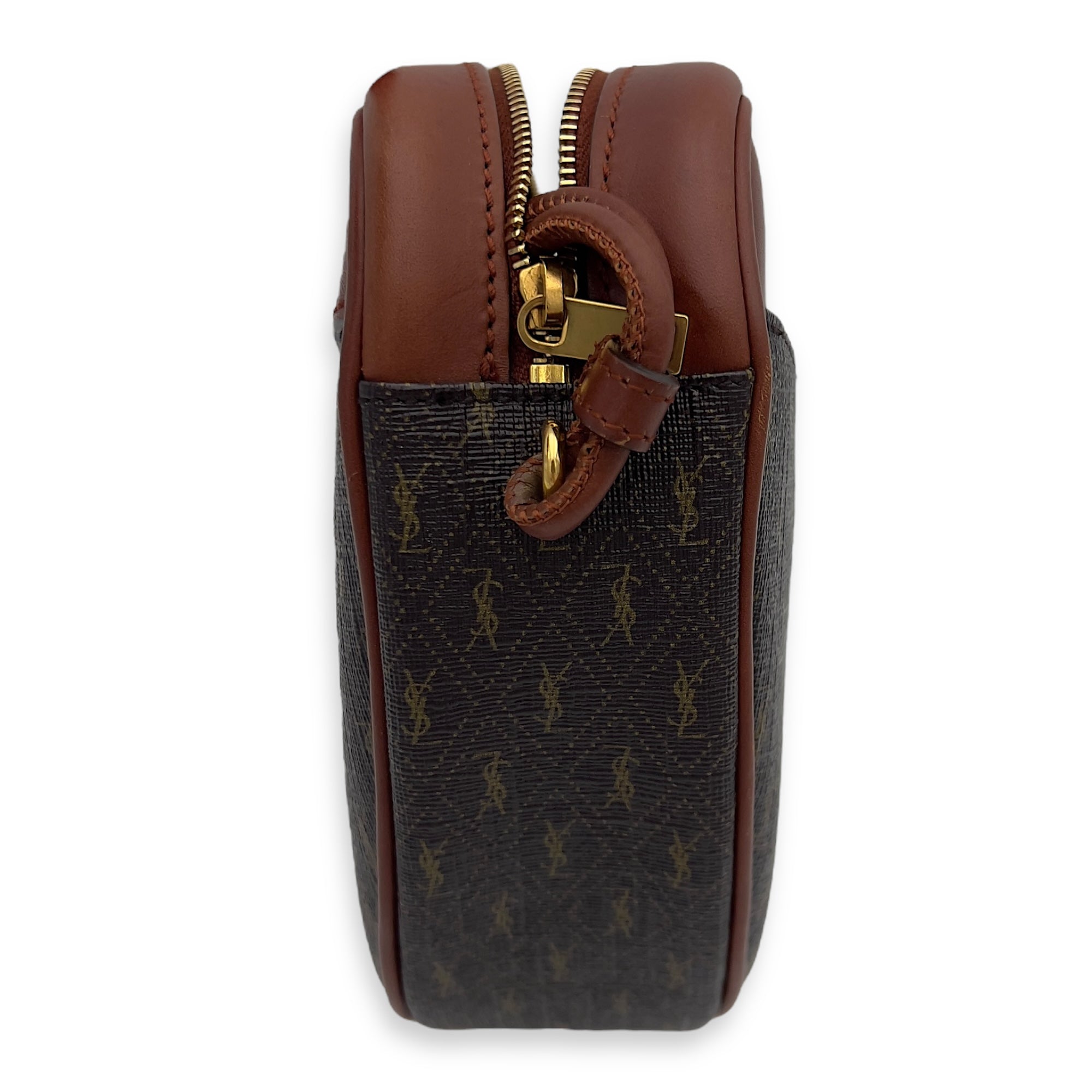 Mongramme Heart Crossbody Bag Black in Coated Canvas, Gold hardware