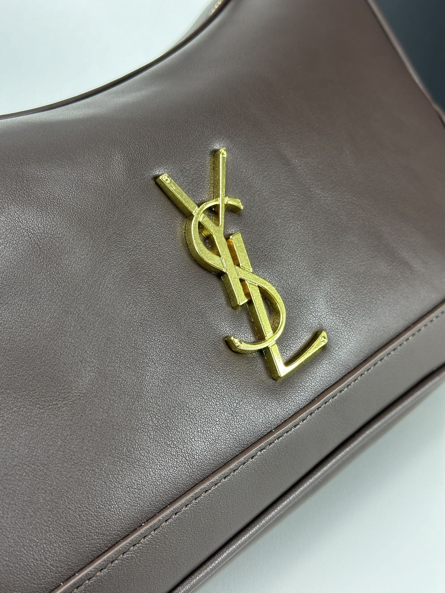 Saint Laurent YSL Vintage Bowling Bag - Coffee Leather Bag